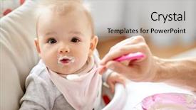  Presentation with messy - Theme featuring family food eating and people background and a light gray colored foreground