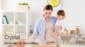  Presentation with family healthy eating - Beautiful slides featuring family food healthy eating cooking backdrop and a lemonade colored foreground