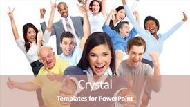  Presentation with joyful - Audience pleasing slides consisting of family fortunes - happy joyful people group isolated backdrop and a coral colored foreground