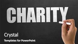  Presentation with charity foundation - Amazing slide deck having family foundation - charity backdrop and a dark gray colored foreground