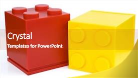  Presentation with foundation - Theme enhanced with family foundation - colorful cubes on white background background and a crimson colored foreground