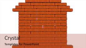  Presentation with cement - Cool new presentation design with family foundation - flat wall from a brick backdrop and a red colored foreground