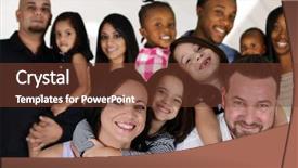  Presentation with families - Amazing presentation design having family friends - group of different families together backdrop and a tawny brown colored foreground
