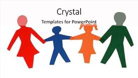  Presentation with family - Cool new theme with family from a paper isolated backdrop and a white colored foreground