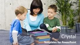  Presentation with family reading - Presentation enhanced with family-fun-reading-books background and a gray colored foreground