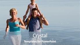  Presentation with sea sun - Presentation enhanced with cerulean - family fun sea and sun background and a seafoam green colored foreground