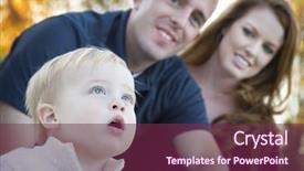  Presentation with cute - Presentation design enhanced with family future - cute child boy looks up background and a violet colored foreground
