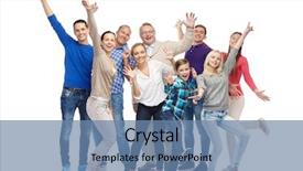  Presentation with gender - Slide deck with big brother - family gender generation and people background and a teal colored foreground