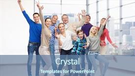  Presentation with gender - Theme with big brother - family gender generation and people background and a seafoam green colored foreground