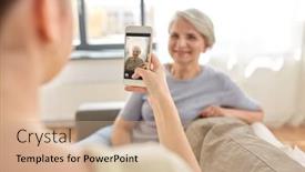  Presentation with generation - Theme enhanced with family-generation-and-people-concept background and a coral colored foreground