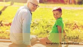  Presentation with family communication - Beautiful slide deck featuring family-generation-communication-and-people backdrop and a yellow colored foreground