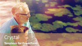  Presentation with family communication - Presentation with family-generation-communication-and-people background and a coral colored foreground