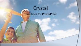  Presentation with dream sky - Theme with family generation future dream background and a light blue colored foreground