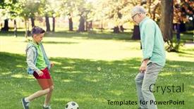  Presentation with generation - PPT theme having family-generation-game-sport background and a seafoam green colored foreground