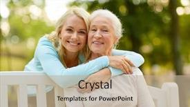  Presentation with young happy people smiling - Audience pleasing PPT layouts consisting of family generation and people concept backdrop and a mint green colored foreground