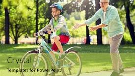  Presentation with safety - Slide set with family-generation-safety-and-people background and a yellow colored foreground