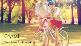  Presentation with safety - Slides enhanced with family generation safety and people background and a yellow colored foreground