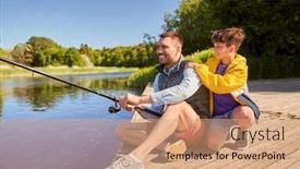  Presentation with happy holidays - PPT layouts enhanced with family-generation-summer-holidays background and a coral colored foreground