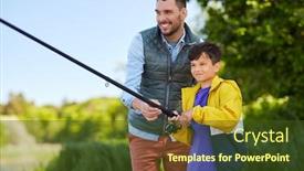  Presentation with happy holidays - PPT layouts with family-generation-summer-holidays background and a tawny brown colored foreground