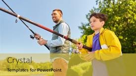  Presentation with generation - Presentation theme consisting of family-generation-summer-holidays background and a yellow colored foreground