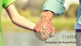  Presentation with child support - Presentation consisting of family-generation-support-and-people background and a mint green colored foreground