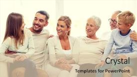  Presentation with happiness - Cool new slides with family happiness generation and people backdrop and a lemonade colored foreground