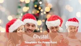  Presentation with family tree - Amazing slides having family happiness generation holidays and people concept - happy family in santa helper hats with gift boxes sitting on couch over christmas tree lights background backdrop and a coral colored foreground