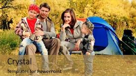  Presentation with rest - Slides with family having a rest outdoor background and a  colored foreground