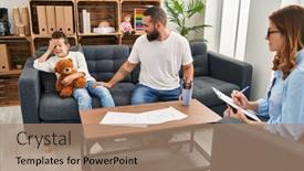  Presentation with psychology - Presentation with family-having-psychology-session background and a coral colored foreground