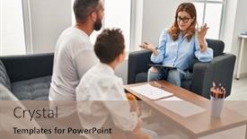  Presentation with psychology - PPT theme having family-having-psychology-session background and a coral colored foreground