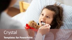  Presentation with medicine syrup - Audience pleasing slide set consisting of family-health-and-medicine-concept backdrop and a coral colored foreground