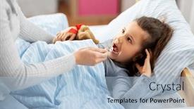  Presentation with family health - Presentation featuring family-health-and-medicine-concept background and a light blue colored foreground