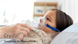  Presentation with family health - Cool new presentation theme with family-health-and-medicine-concept backdrop and a coral colored foreground