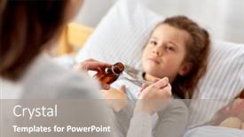  Presentation with family health - Amazing presentation having family-health-and-medicine-concept backdrop and a gray colored foreground