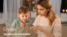  Presentation with family health - PPT layouts having family-health-and-people-concept background and a coral colored foreground