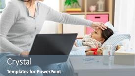  Presentation with family health - Presentation featuring family-health-and-people-concept background and a ocean colored foreground