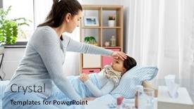  Presentation with family health - Slides with family-health-and-people-concept background and a light blue colored foreground