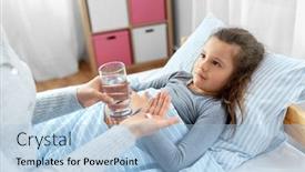  Presentation with family health - Amazing theme having family-health-and-people-concept backdrop and a light blue colored foreground