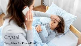  Presentation with doctor family - PPT layouts consisting of family-health-and-people-concept background and a light blue colored foreground