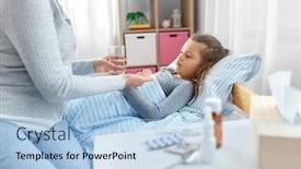  Presentation with family health - Theme consisting of family-health-and-people-concept background and a light blue colored foreground