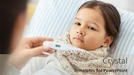  Presentation with family health - Presentation theme featuring family-health-and-people-concept background and a mint green colored foreground