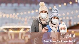  Presentation with virus disease - Beautiful theme featuring family-health-and-winter-holidays backdrop and a coral colored foreground