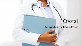  Presentation with family health nurse - Beautiful slide set featuring family health nurse - healthcare and medical concept backdrop and a light blue colored foreground