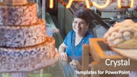  Presentation with bakery - Slides enhanced with bakery shop owner background and a coral colored foreground