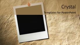  Presentation with family photo - Amazing slide set having family history - photo frames on cardboard backdrop and a coral colored foreground