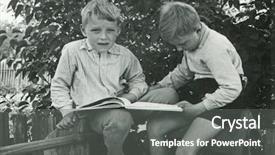  Presentation with family history - Cool new presentation with family history - vintage photo of brothers reading backdrop and a gray colored foreground