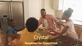  Presentation with social isolation - Presentation consisting of family holding hands and praying background and a  colored foreground