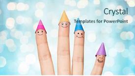  Presentation with blue lights - Beautiful presentation design featuring family holidays and body parts backdrop and a cool aqua colored foreground