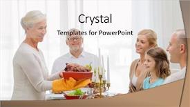  Presentation with generation - Theme with family holidays generation and people background and a sky blue colored foreground