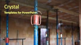  Presentation with house foundation - Audience pleasing PPT theme consisting of family house home construction site backdrop and a tawny brown colored foreground